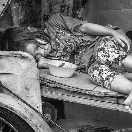 Girl in poverty from the Philippines