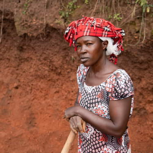 Woman from Rwanda, Africa in poverty