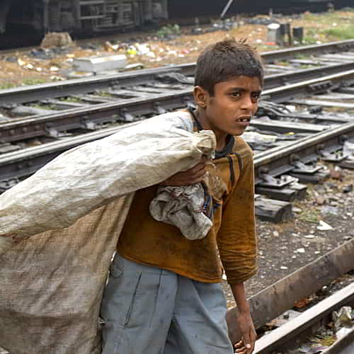 Young boy trapped in the cycle of poverty