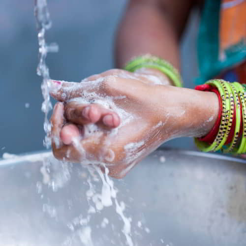 Hygiene and hand-washing training are some of the solutions for the water crisis