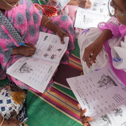 Women escape functional illiteracy through GFA World women's adult literacy class