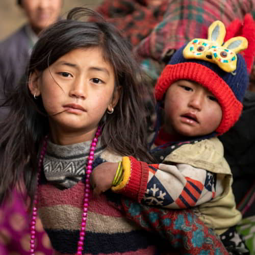 Children from Nepal living in poverty