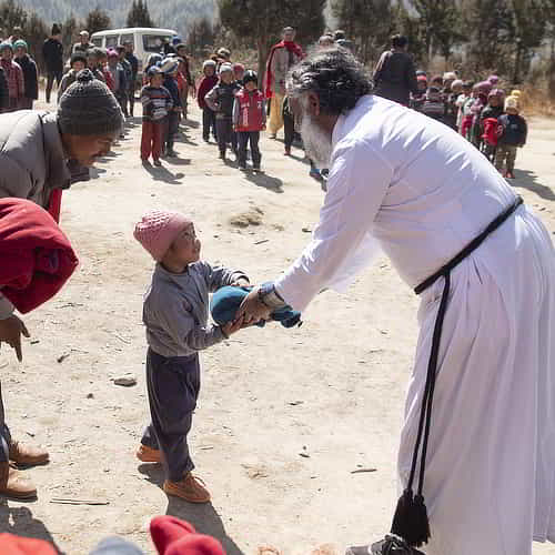 GFA World Christmas gift distribution of winter clothing