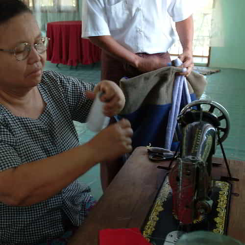 Sewing machines are one of GFA World's charitable gifts for Christmas