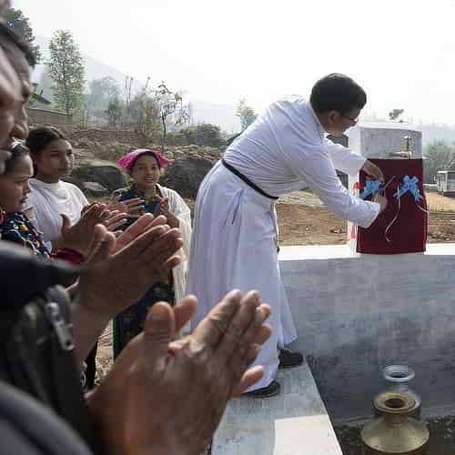 Village celebrates the installation of GFA World Jesus Wells and the blessing of access to clean water