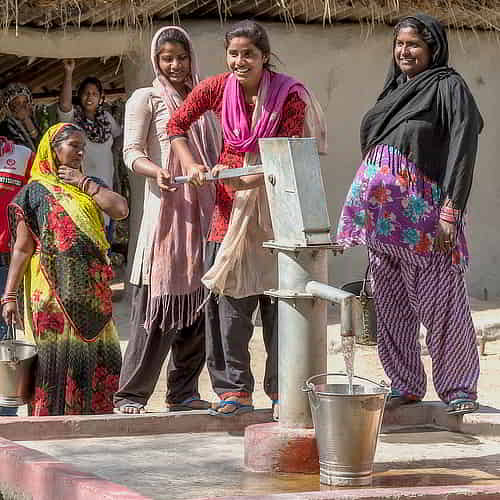 Village community are blessed with clean water through the Jesus Wells installed by the support of GFA World Christian missionaries