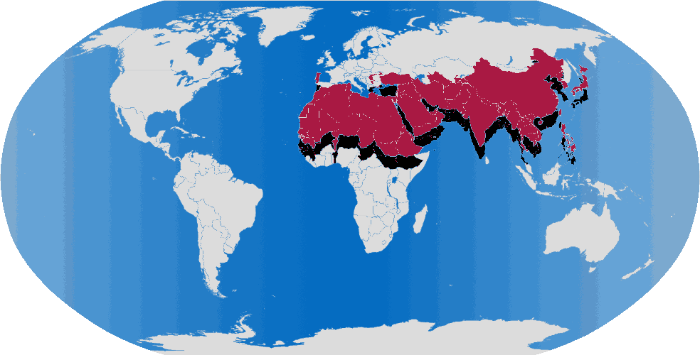 Christian Missionaries - 10-40 Window map