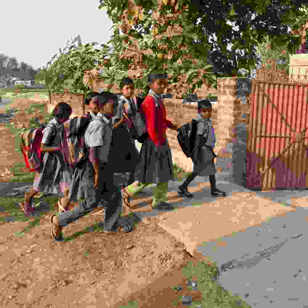 Children attending school in Bridge of Hope center