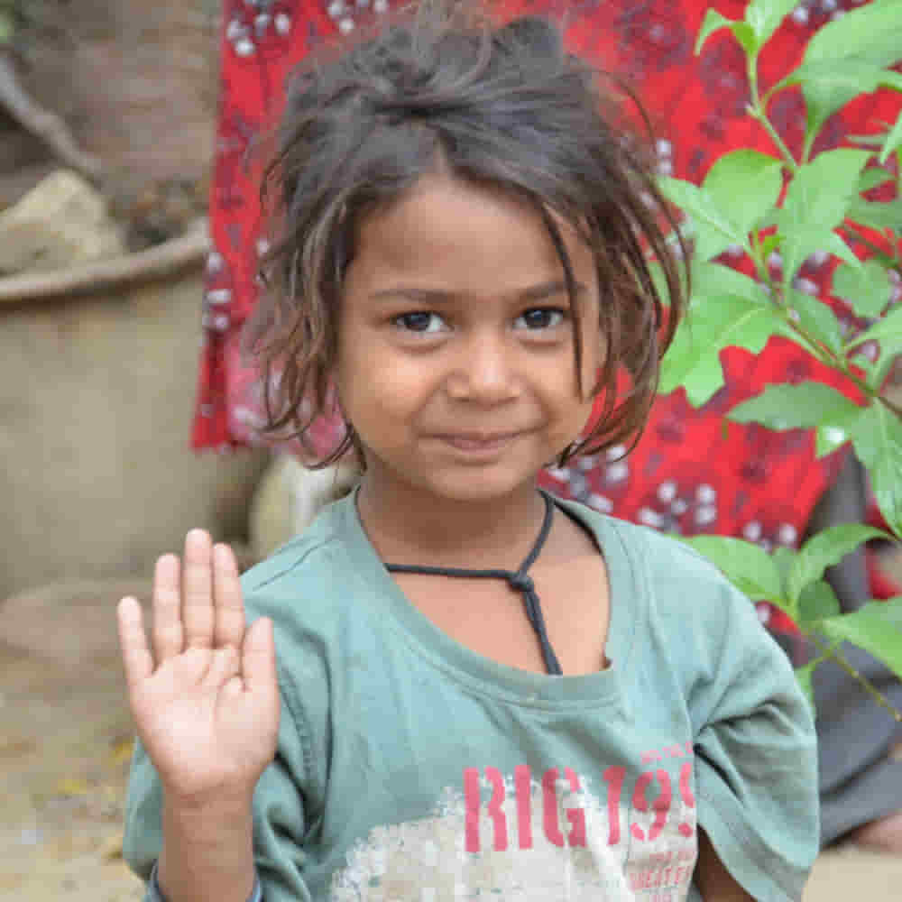 A South Asian girl in poverty