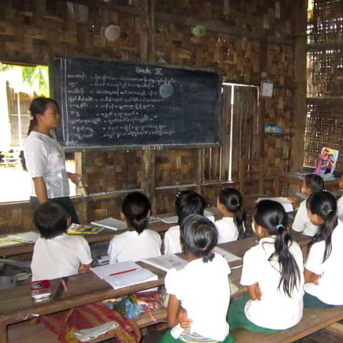 Children studying in GFA World Child Sponsorship Program in Myanmar